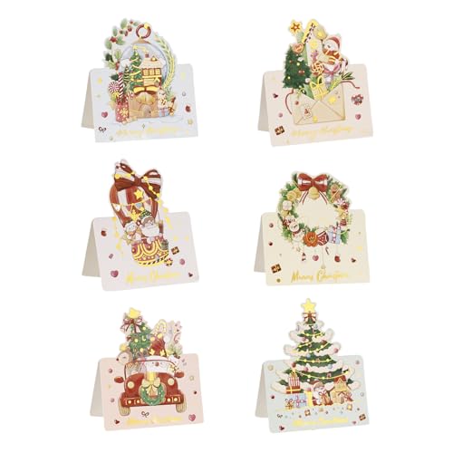 クリスマスカード グリーティングカード お祝いカード 金箔押し グリーティングカード 展開できる おし..