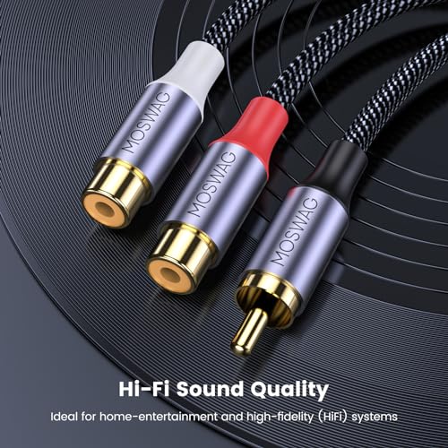 RCAケーブル RCA分岐ケーブル1オス- 2メス サブウーファーケーブル サブウーファー スピーカー ホームシアター HDTV ゲーム機に対応 送料無料