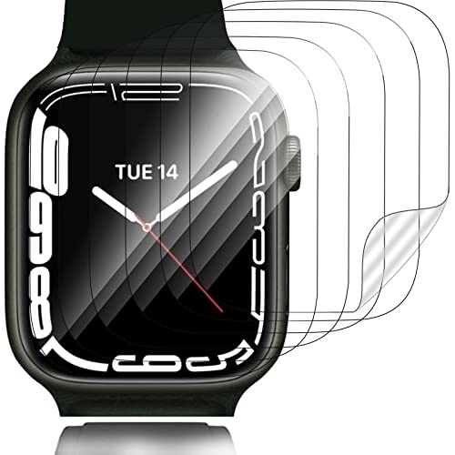 Apple Watch フィルム 44mm / 45mm Apple Watch 保護フィルム TPU製 3D全面保護 高透過率 気泡なし 指紋防止 取扱簡単 保護フィルム AppleWatch 9 / 8 / 7 / SE2 / SE / 6 / 5 / 4 フィルム 44mm / 45mm 6枚組