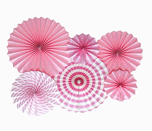 ペーパーファン パーティー 装飾 女の子 誕生日 結婚式 (6点セット) 扇子の組み合わせ バレンタイン お祝い 飾り お部屋の飾 男の子 誕生日飾り付けセット...