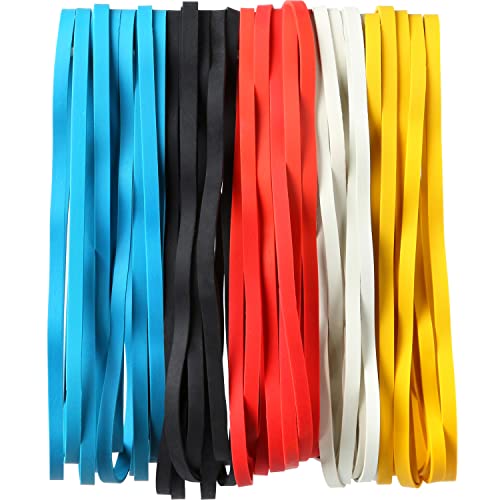 輪ゴム ゴムバンド 大サイズ カラー 50個パック 5色 8インチ ビッグ ゴムバンドセット オフィス用品 ファイルフォルダー ボックス 本 ギフト 農業資材 ...