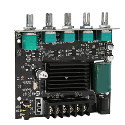 ハイパワー BT アンプボード 2.1 チャンネル BT 5.0 サブウーファー ステレオ DC12-24V 15-100W 4-8Ω スピーカー用デジタルパワーアンプボード AUX+BT 入力付き 周波数調整可能