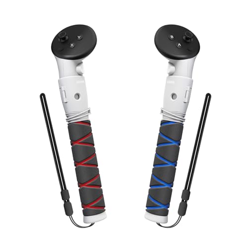 Quest 3S / Quest 3 コントローラーBeat Saber 延長ハンドル コントローラー Beat Saber グリップ Supernatural Golf Club IB cricket bat tennis racquet baseball bat VRアクセサリー 臨場感UP(公式充電ドッグ付属の電池には非対応)