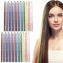 ヘアティンセル カラーエクステ エクステ ストレート キラキラ 髪飾り 全10色 ヘアエクステ 長さ90CM ウィッグ ヘアアクセサリー 女性 ハロウィン お祭り 文化祭 コスプレ パーティー 発表会 ダンス 取り付け簡単 20本セット