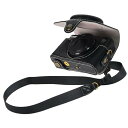 Canon PowerShot SX720 HS SX730 HS SX740 HS カメラケース PU レザー 収納ケース 保護ケース 軽量 保護 収納 旅行 出張 持ち運び 代替品 互換品 (ケースのみ) 保護カバー ショルダーストラップ付き ブラック