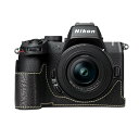 NIKON Z50II カメラ ハーフケース z50 ii 収納ケース 保護ケース 軽量 保護 収納 旅行 出張 持ち運び 代替品 互換品 (ケースのみ) カメラ ケース Z50 II z50ii カバー Z50 2代 PUレザー 保護ケース ブラック
