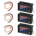 電圧電流計 DC 100V 10A LED 2色画面 内蔵シャント付き電圧 電流メーター 48mm電流計 逆接続保護 電気自動車 クラシックカー オートバイ 自...