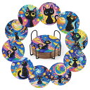 ダイヤモンドアート 猫 ビーズアート ダイアモンドアート セット DIYダイヤモンドペインティング 5Dダイヤモンド塗装キット ホルダー付き コースター ダイア...