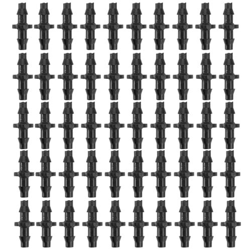 灌漑継手 ストレート マイクロチューブ用 ミニソケット 水ホースコネクタ 4/7mm 有刺鉄線カップリング ..