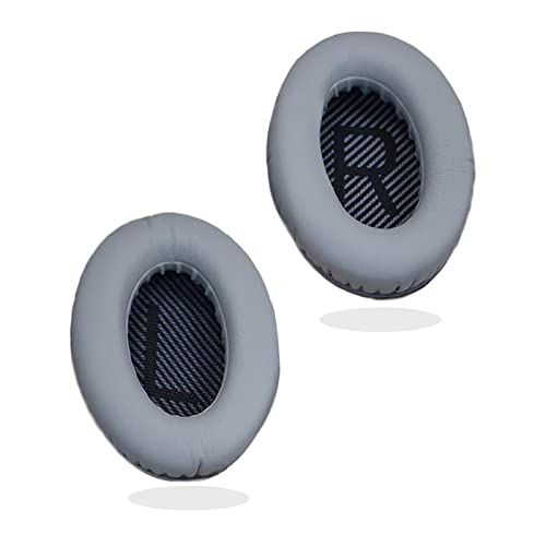 ボーズ ヘッドホン イヤーパッド 交換用 BOSE QC35 QC25 QC15 適用 音漏れ防止 PUレザー 互換品 代替品 (グレー) 送料無料