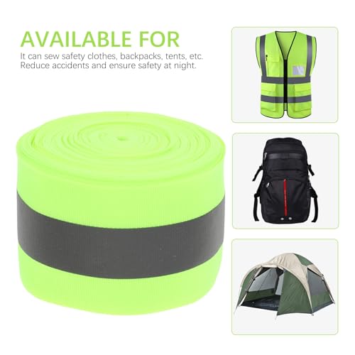 反射テープ 縫製 反射生地 100M×5CM バイクリフレクター ガーメントテープ グローバンド グリーンテープ グローテープ 弾性 反射布 飾る 高い視認性