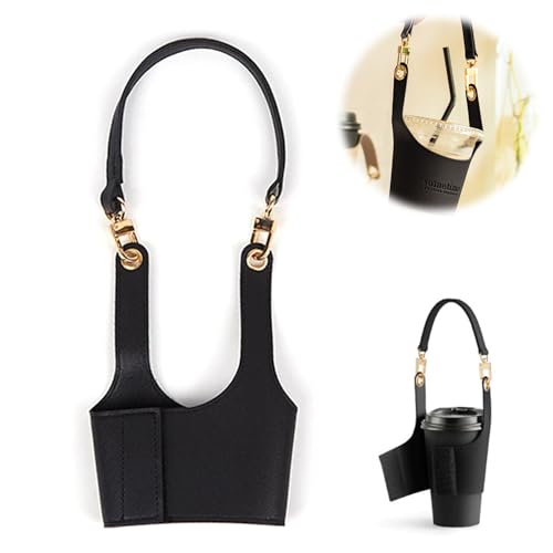 カップホルダーボトルホルダー ドリンクホルダー ドリンクホルダー 缶ホルダー 手提げ 持ち歩きに便利(ブラック)