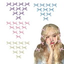 リボン 髪飾り ヘアピン ヘアアクセ リボンクリップ ヘアピン ミニ 蝶結 ヘアクリップ レディース 小さめ 4色 40個セット 髪留め 女性 誕生日 結婚式 ...