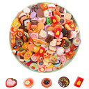 ヘアピンパーツ アクセサリーミックス デコパーツ 樹脂製 食べ物 福袋 レジン パーツ 樹脂貼付けパーツ デコパーツ ミックス 樹脂カボション 手作り 飾り物 ...