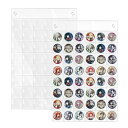 缶バッジ収納 ウォールポケット 48ポケット 透明 防水 防湿 防カビ 壁掛式 大容量 省スペース 吊り下げ ラバーストラップ キーホルダー ジュエリー 小物 ...