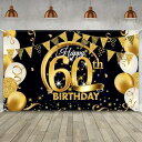 誕生日 タペストリー 背景布 60歳 大判 写真 撮影 背景シート 還暦 HAPPY BIRTHDAY 祝い 飾り バースデー 飾り パーティー 気分転換 洗濯可能 繰り返し使用可能 壁飾り 写真背景 パーティー用品 180*110cm 送料無料