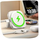 Magsafe充電器 マグセーフ充電器 スタンド 置くだけ充電 軽量 約10W/7.5W Mag safe ワイヤレス 旅行 Galaxy iPhone16 Pro Max 15/15Plus/15/14/13/12Pro/Apple Watch 10 /Airpodsに対応 (白)