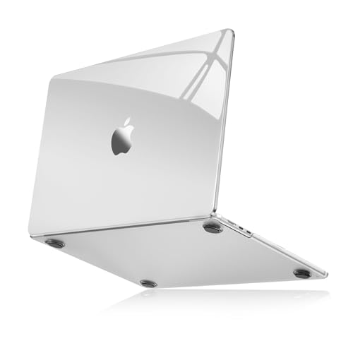 MacBook Air 15インチ ケース M4 M3 M2 2025-2023リリース A3241 A3114 A2941 Liquid Retina Display & Touch ID付き 超薄型 天然 美しさ 保護ケース プラスチックハードシェル カバー (クリスタル クリア)