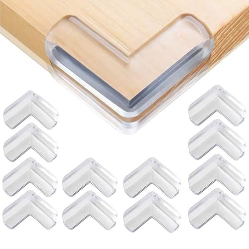 コーナーガード 透明 コーナークッション 衝突防止 角 12個 柔らかい 赤ちゃん 子供 ケガ防止 地震対策 家具の角を保護 机の角 カバー L字型 3M両面テープ付き