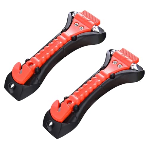 緊急脱出ハンマー 車 脱出用 防災グッズ シートベルトカッター 窓ガラス割れ用 車用 家用 安全 常備品 耐用 脱出用ハンマー 防災緊急ツール 2個セット