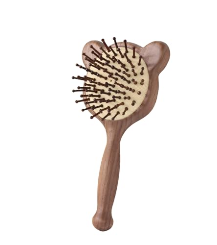 ヘアブラシ レディース ツヤ髪 シルク髪 サラサパトルブラシ 頭皮マッサー 木製