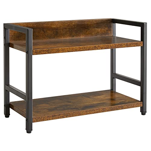 キッチンラック 2段 調味料収納ラック スパイスラック キッチン 台所収納 隙間収納 収納 カウンター棚 収納棚 シンク下 洗面台下 組み立てが簡単 省スペース 奥行き18幅43高さ30cm ブラウン