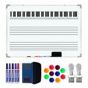 壁掛け 両面ホワイトボード 音楽教育用 五線譜付き 30×40cm 譜読み練習用 ミニ黒板 学生用 キーボード練習 書き込み可能 コンパクト設計