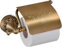 トイレットペーパーホルダー 真鍮 シングル紙巻器 防錆ネジ留め式 壁掛け トイレットカバーアンティーク調おしゃれ バスルーム装飾 収納 洗面所 引っ掛け ハンガ...