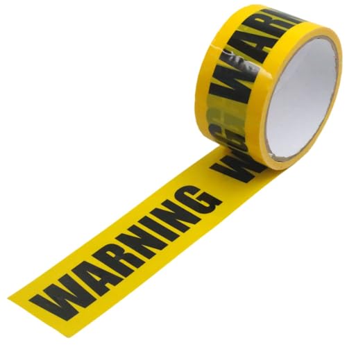 WARNING 立入禁止 テープ 規制テープ 安全標識 粘着テープ 安全標識 幅4.8cm×長さ25m