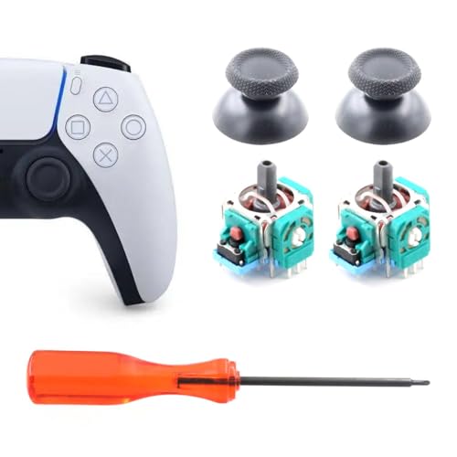 PS5 コントローラー 修理キット 3Dスティックモジュール センサー付き 交換用ジョイスティック プレイステーション5対応 互換品 代替品修復ツール付き 7点セット 送料無料