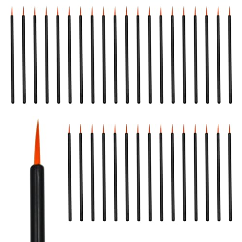 ネイルブラシ 極細 使い捨てアイライナーブラシ 細い筆 多機能ネイルアート筆 ライン描画/輪郭強調/グラデーション作成可能 プロ級仕上げ 旅行用携帯便利 メイク...