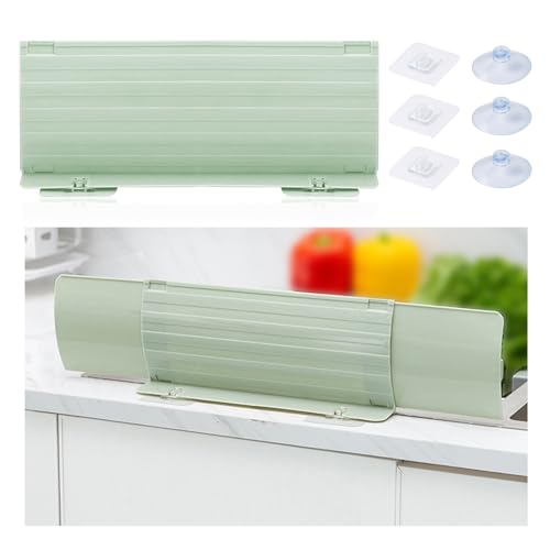キッチン 水はね防止 スタンド オープンキッチン用 水はね防止シート 折りたたみ 水はねガード 洗面所 スクリーン ガード グリーン