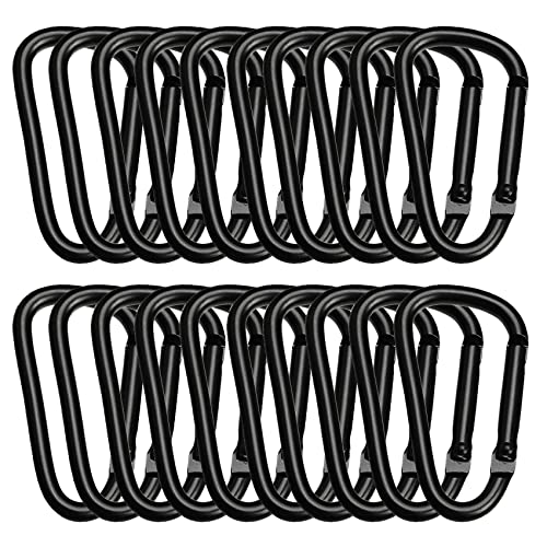 カラビナ 超軽量 小型 Dリング スリング キーホルダー アウトドア キャンプ 釣り ハイキング トレッキングフック 20個セット 耐荷重50KG