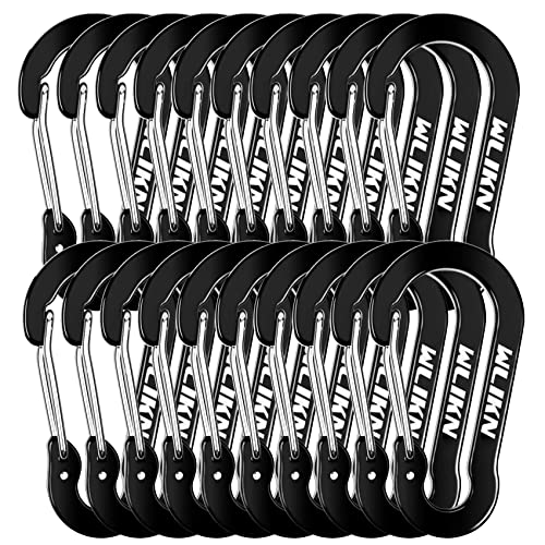 カラビナ 多機能 超軽量 小型 Dリング キーホルダー アウトドア キャンプ ハイキング 釣り トレッキングフック 20個セット 耐荷重50KG 送料無料