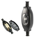 アプライアンス スイッチ 防水 AC 250V 3A ON/OFF IP65 スイッチ 防水 高耐久 耐候性 インラインコード ロッカースイッチ ランプ用 (ブラック 1個入り) 送料無料