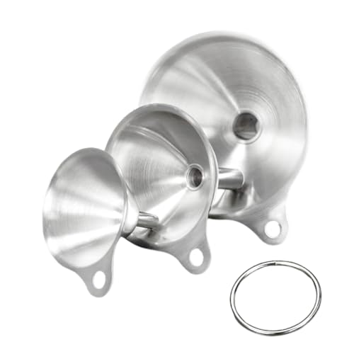 漏斗 ステンレス鋼 3サイズ ミニ ロート 漏斗セット 多機能小型ファンネル 耐久性耐熱性 掃除が簡単 収..