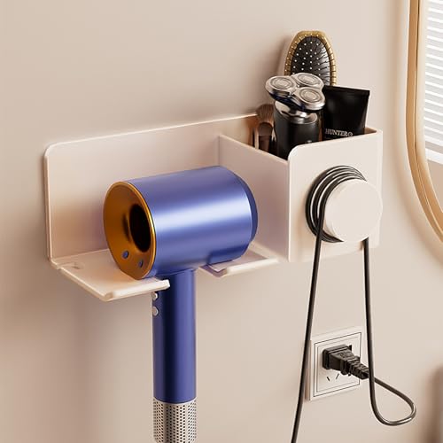 ドライヤーホルダー ドライヤーホルダー 壁掛け 強力粘着 ドライヤー置き ドライヤースタンド グレー ドライヤー 収納 防錆 ドライヤーハンガー 小物置き ドライヤー掛け グレイ