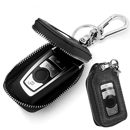 キーケース スマートキーケース 窓付き 車キーケース PU 革 キーホルダーレディース メンズ キーケース ファスナー スマートキー 紛失防止キーホルダー 単層操作が簡単 多機能 家の鍵 車の鍵 整理整頓 男女兼用 便利で安全な鍵の保管場所 送料無料