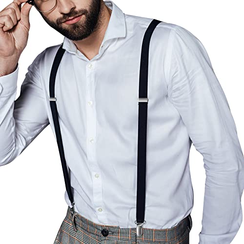 サスペンダー メンズ Y型 25mm幅 3クリップ 吊りバンド メンズ おしゃれ