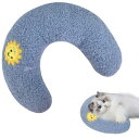 ペット 枕 あごのせ 犬用まくら 猫用枕 抱き枕 あごのせ猫枕 猫 添寝枕 猫の柔らかい ふわふわ 可愛い U字型枕 犬用まくら 月の形 快適 寝心地 ペット枕...