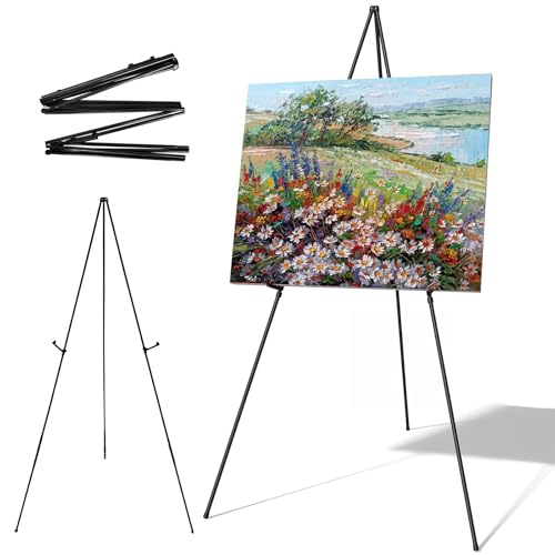 イーゼルスタンド 折り畳み イーゼル 金属 結婚式 160cm 展示用 収納袋付き 大型 折りたたみ 三脚 軽量..