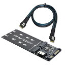 SFF-8654 SLIMLINE SAS NVME PCIe SSD SATAアダプタへのU2キットNGFF Mキーへのケーブル 送料無料