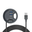 USB 3.0 ハブ SD TF USB-C 2ポート USB 60mm デスクグロメット スプリッター ドックステーション マイクロSDカードリーダー デスクトップPC用