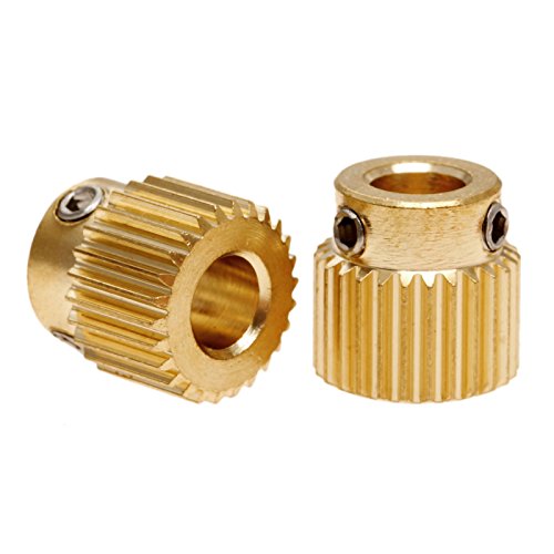 3Dプリンターアクセサリー 押し出しギア 真鍮ドライブギア MK7 MK8押出機に対応 2個入り 送料無料