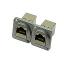 RJ45 カプラインライン カプラCAT.6A ウォールプレート用 イーサネットケーブル 延長アダプタ メス - メス (F/F 2パック)