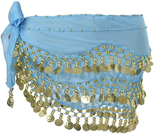 ベリーダンス ヒップスカーフ ベリーダンススカート ヒップスカーフ ぶら下がる金貨付き パフォーマンスコスチューム ベリーダンス ヨガクラス用 送料無料