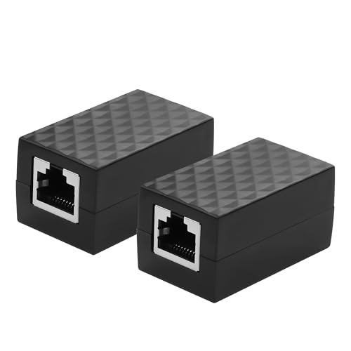 イーサネット サージプロテクター RJ45 メス-メス コネクタ 屋外防雷保護 ネットワーク延長アダプター (2個セット) 送料無料