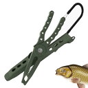 フィッシングプライヤー フィッシュキャッチャー フィッシュグリップ ワニグリップ 魚つかみ 握りやす 持ち運びしやすい 歯形設計 使い勝手 滑り止め 釣り道具 (グリーン) 送料無料