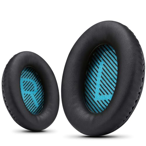 Bose QuietComfort 35 / 35ii イヤーパッド 高品質 交換クッション Bose QC35 QC25 QC2 QC15 AE2 AE2I AE2W SoundTrue & SoundLink 対応 ブラック 代替品 互換品 送料無料