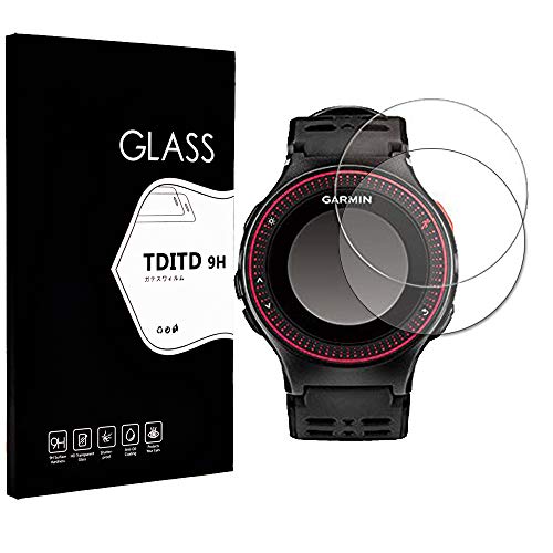 Garmin ForeAthlete 235J / 230J / 220 / 225 / 630 /620 保護フィルム 強化ガラスフィルム 高透過率 薄型 硬度9H 飛散防止処理 2.5D ラウンドエッジ加工 自動吸着 [2枚入] 液晶保護フィルム 直径:41mm 送料無料(2)